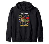 Cute Autism is my Superpower Autism Awareness Dinosaure Sweat à Capuche