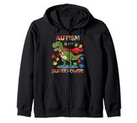 Cute Autism is my Superpower Autism Awareness Dinosaure Sweat à Capuche