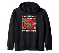 Cute Autism is my Superpower Autism Awareness Dinosaure Sweat à Capuche