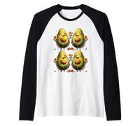 Cute Avocado Gardening Graphic for Mom Vegetable Pattern Manche Raglan