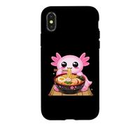 Cute Axolotl Eats Ramen Noodles Axolotls Ramen Coque pour iPhone X/XS