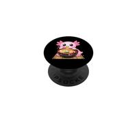 Cute Axolotl Eats Ramen Noodles Axolotls Ramen PopSockets PopGrip Adhésif