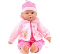 CUTE BABY 02002A - Poupée bébé rose, poupée bébé petite avec veste et bonnet, env. 40 cm