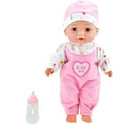 CUTE BABY 02024A - Poupée bébé rose, poupée bébé petite avec tétine, env. 30 cm