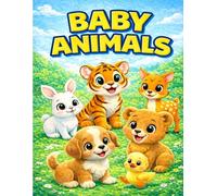 Cute Baby Animals Coloring Book for Kids Ages 3-8: Easy and Fun Coloring Pages for Toddlers and Preschool Kids | Simple Designs with Big Spaces for Relaxing and Learning