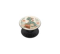 Cute Baby Dragon Lecture Livres Fantasy Art PopSockets PopGrip Adhésif