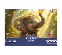 Cute Baby Elephant in Pink Tutu Matériau Cartonné Résistant Activité Interactive Amusante, pour Les Anniversaires Et Les Célébrations 38x26cm/1000pcs