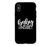 Cute Baby Inside Mommy's Tummy Nouveau-né Mère Coque pour iPhone X/XS
