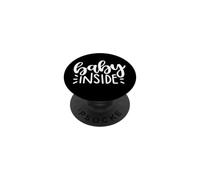 Cute Baby Inside Mommy's Tummy Nouveau-né Mère PopSockets PopGrip Adhésif