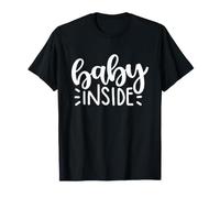 Cute Baby Inside Mommy's Tummy Nouveau-né Mère T-Shirt