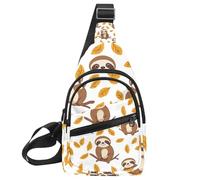 Cute Baby Sloths (3) Sling Side Sac à dos bandoulière, Multicolore 10., 11.8x7x1.5in/30x18x4cm