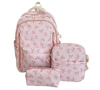 Cute Backpack and Lunch Box - 3 Piece Large Capacity Bookbag with Pencil