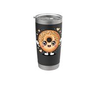 Cute Bagel Character Lover Breakfast Foodie Brunch Gobelet isotherme en acier inoxydable double paroi