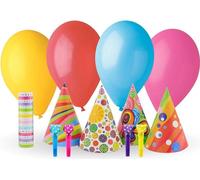 Cute Ball Set - 4 capes colorées, 4 trompettes bruyantes, 4 ballons et un rouleau serpentin pour les fêtes les plus merveilleuses ! C'est le moment de vivre des moments inoubliables !