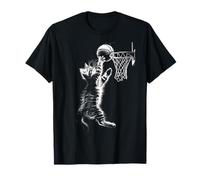 Cute Basketball Cat Funny Cat Playing Basketball T-Shirt