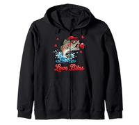 Cute Bass Fish Love Art Sweat à Capuche