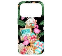 Cute Beach Motif with Flamingo Flip Flops for Summer Lover Coque pour iPhone 17 Pro