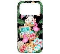 Cute Beach Motif with Flamingo Flip Flops for Summer Lover Coque pour iPhone 17 Pro Max