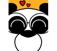Cute Bear Artbook: Cute Glasses Panda Bear Artbook- Blank Pages for Drawing - 8.5 x 11 inches- 80 pages (Glasses Bear Collection)