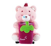 Cute Bear Car Tissue Box Holder - Integrated Trash Can, Plush Automotive Interior Storage Organizer, Armrest Box Usage Accessory Supply, Soft Toy Phone Holder, 11.8x9 Inch 1 Piece Set Brown Decor Kit