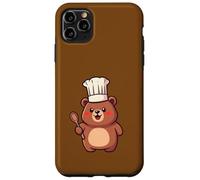 Cute Bear Chef Cuillère de Cuisine Kawaii Food Vlogger Coque pour iPhone 11 Pro Max