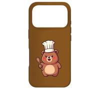 Cute Bear Chef Cuillère de Cuisine Kawaii Food Vlogger Coque pour iPhone 17 Pro