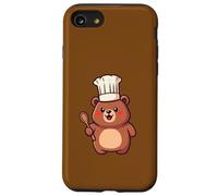Cute Bear Chef Cuillère de Cuisine Kawaii Food Vlogger Coque pour iPhone SE (2020) / 7/8