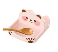 Cute Bear Countertop Pot Lid Holder with Drip Tray - Multifunctional ABS | Cute Bear Design (Random Print), Built-In Bottom Drip Catch Tray for Dry Counters, Compact Dimensions (5.47 x 6.81 x 3.27