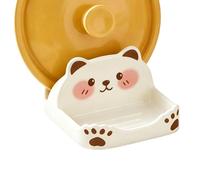 Cute Bear Pot Lid Holder - Pan Cover Rack, Drip Tray Kitchen Organizer Home | Cookware Stand - Countertop Storage for Lids | Drain Mat, Space Saving, Cooking Area Tidy Shelf with Upright Support, Neatly