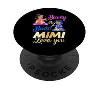 Cute Beauty Or Beat Mimi Loves You - Fête de révélation du Sexe PopSockets PopGrip Adhésif