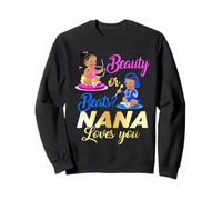 Cute Beauty Or Beat Nana Loves You - Fête de révélation du Sexe Sweatshirt