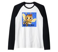 Cute Bee Kid Happy Childish Design Says Sweet Baby Jesus #1 Manche Raglan