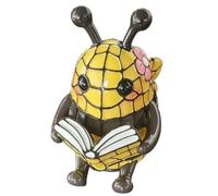 Cute Bee Reading - Light Warm Glow Stained Cute Figurine Funny Decoration