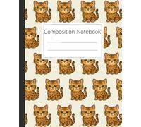 Cute Bengal Cat Pattern Composition Notebook: A Feline Themed Journal for Students and Cat Lovers for School Notes, Doodling, and Creative Writing