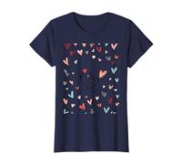 Cute Bird Heart Doodle Pastel Valentine Love Funny T-Shirt