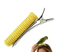 Cute Bird Perch Hair Clip - Funny Cotton Rope Standing Hairpin for Parrots
