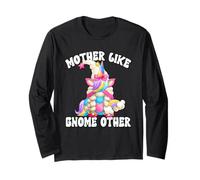 Cute Birthday Mom Saying for Women Mothers Day GNOME Unicorn Manche Longue