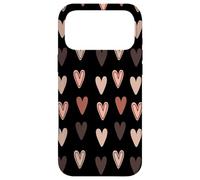 Cute Black and Beige Heart Pattern Boho Decor Coque pour iPhone 17 Pro Max