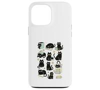 Cute Black Cat Reading Aesthetic Book Lover Graphic Coque pour iPhone 13 Pro Max