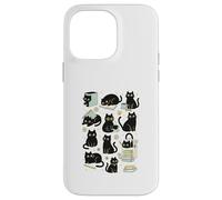 Cute Black Cat Reading Aesthetic Book Lover Graphic Coque pour iPhone 14 Pro Max