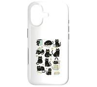 Cute Black Cat Reading Aesthetic Book Lover Graphic Coque pour iPhone 17