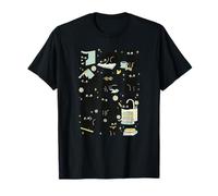 Cute Black Cat Reading Aesthetic Book Lover Graphic T-Shirt