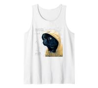 Cute Black Pug Motif for Pug Lovers for Rainy Days & Pug Mom Débardeur