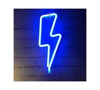 Cute Blue Neon Light,led Lightning Sign Shaped Decor Light,signs/wall Decor for Chistmas,birthday Party,kids Room, Living Room, Wedding Party Decor(bl