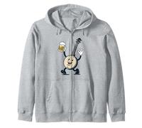 Cute Bluegrass Banjo Funny Folk Festival Retro Cartoon Sweat à Capuche