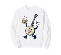 Cute Bluegrass Banjo Funny Folk Festival Retro Cartoon Sweatshirt