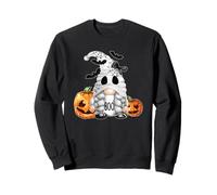Cute Boo Ghost GNOME for Girls Halloween Bats and Pumpkin Sweatshirt