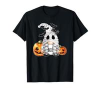 Cute Boo Ghost GNOME for Girls Halloween Bats and Pumpkin T-Shirt