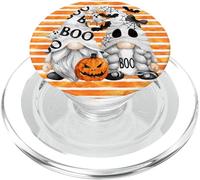 Cute Boo Ghost Gnomie with Pumpkin Bat Pattern for Halloween PopSockets PopGrip pour MagSafe