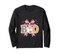 Cute Boo Pumpkin Spooky Vibes pour Halloween pour Enfants Manche Longue